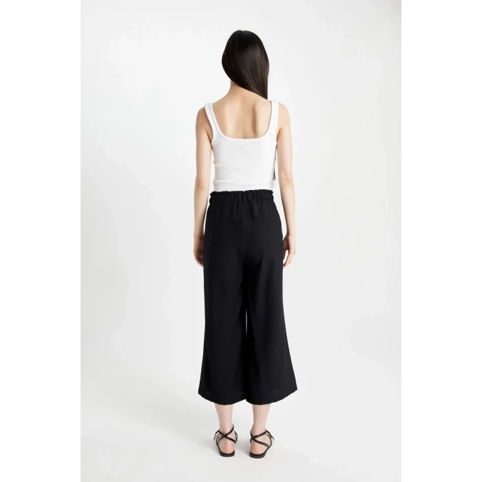 Defacto A6764 Siyah Kapri Düz Paça Kapri