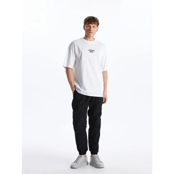 XSIDE BEYAZ Bisiklet Yaka Kısa Kollu Baskılı Penye Erkek Tişört