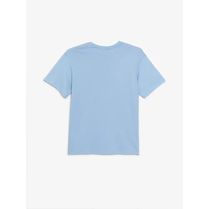 XSIDE LİLA Bisiklet Yaka Kısa Kollu Baskılı Penye Erkek Tişört