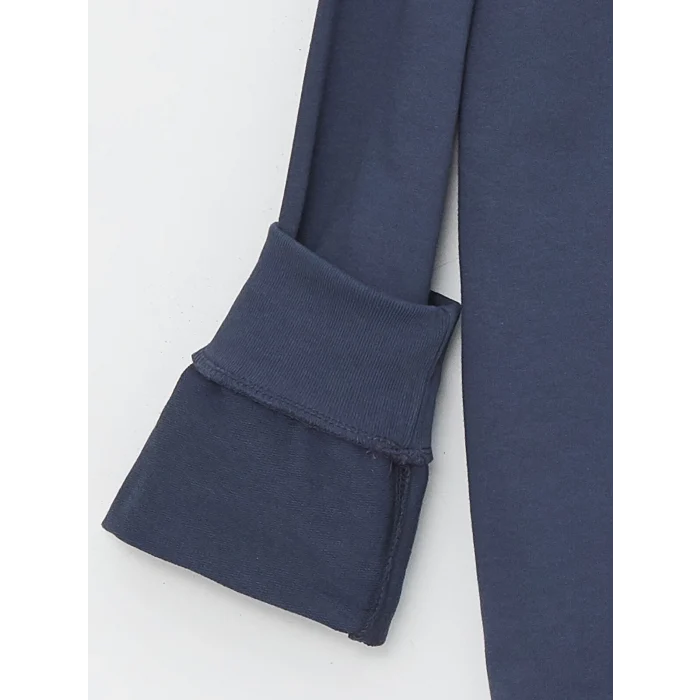 LCWAIKIKI Classic İNDİGO Dik Yaka Uzun Kollu Renk Bloklu Erkek Sweatshirt