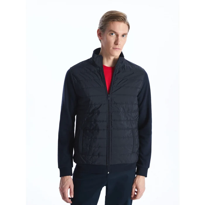 LCWAIKIKI Classic LACİVERT Rahat Kalıp Dik Yaka Erkek Hırka