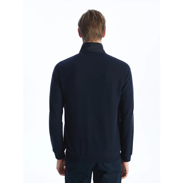 LCWAIKIKI Classic LACİVERT Rahat Kalıp Dik Yaka Erkek Hırka