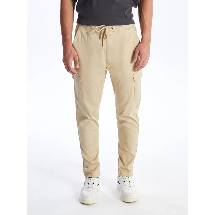 XSIDE BEJ Slim Fit Erkek Kargo Pantolon