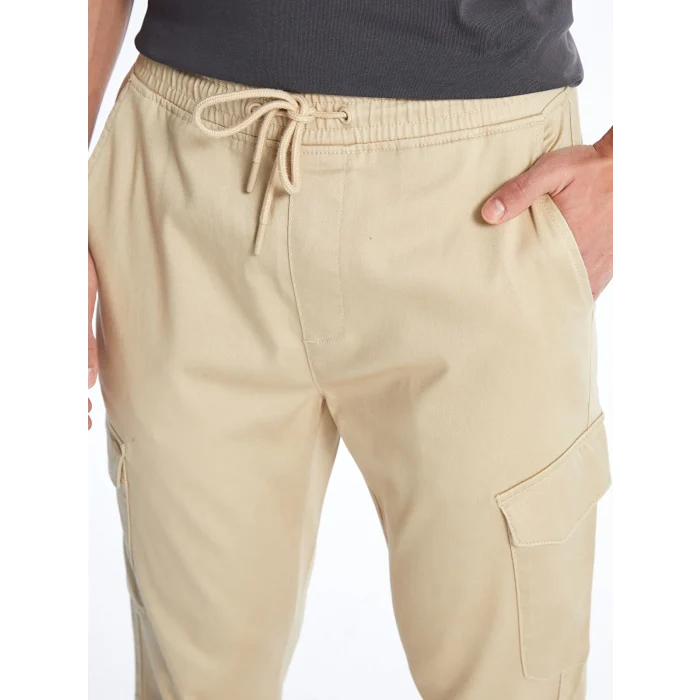 XSIDE BEJ Slim Fit Erkek Kargo Pantolon