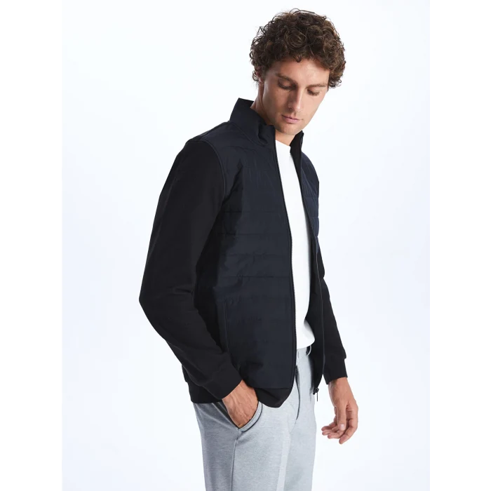 LCWAIKIKI Classic SİYAH Rahat Kalıp Dik Yaka Erkek Hırka