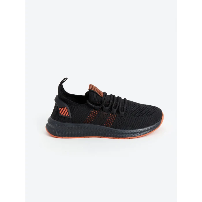 LCW STEPS SİYAH Bağcıklı File Detaylı Erkek Spor Ayakkabı