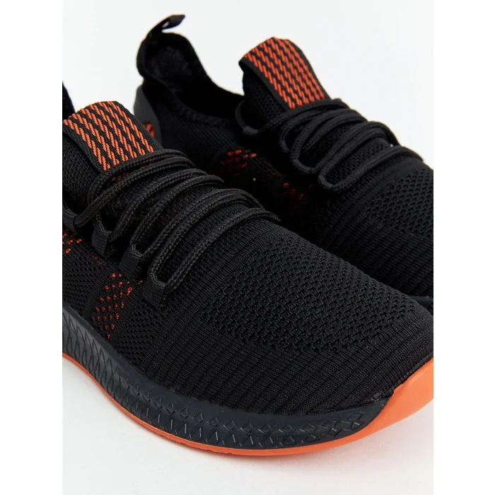 LCW STEPS SİYAH Bağcıklı File Detaylı Erkek Spor Ayakkabı