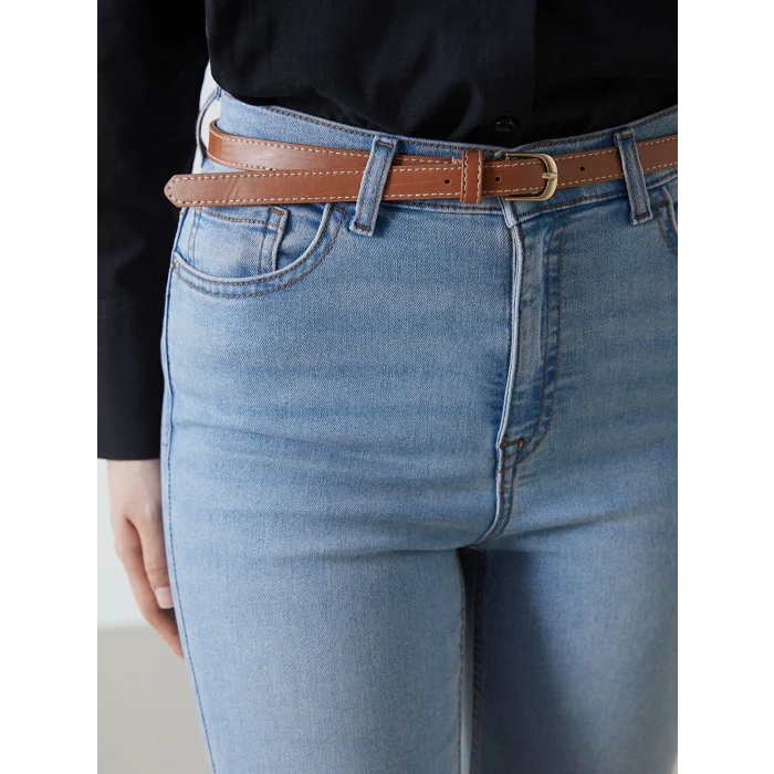 LCW Jeans İNDİGO Beli Kemerli Jüpiter Süper Skinny Fit Jean Pantolon
