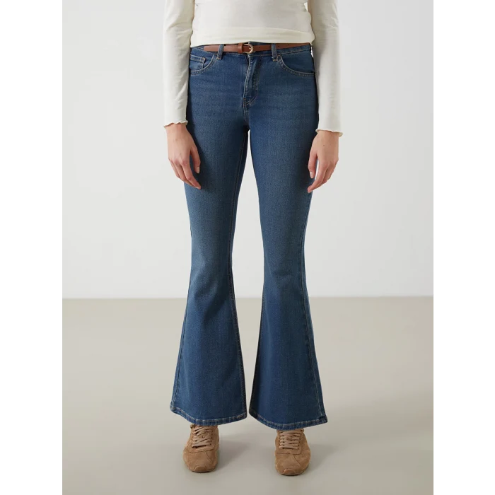 LCW Jeans İNDİGO Mars Flare Kadın Jean Pantolon