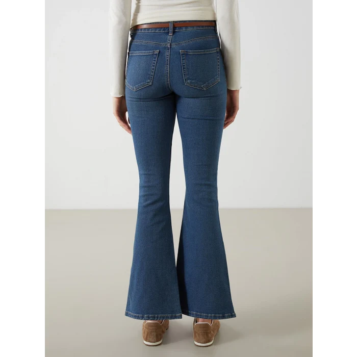 LCW Jeans İNDİGO Mars Flare Kadın Jean Pantolon