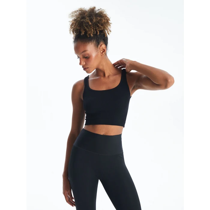 XSIDE ACTIVE SİYAH U Yaka Crop Kadın Sporcu Atleti