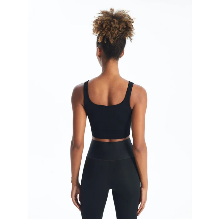 XSIDE ACTIVE SİYAH U Yaka Crop Kadın Sporcu Atleti
