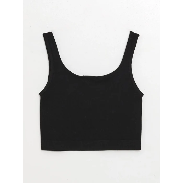 XSIDE ACTIVE SİYAH U Yaka Crop Kadın Sporcu Atleti