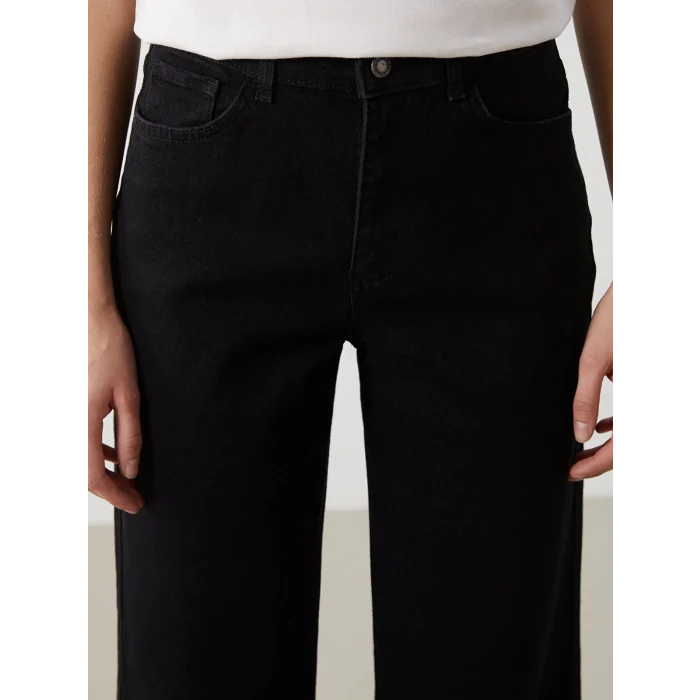 LCW Jeans SİYAH Wideleg Kadın Jean Pantolon