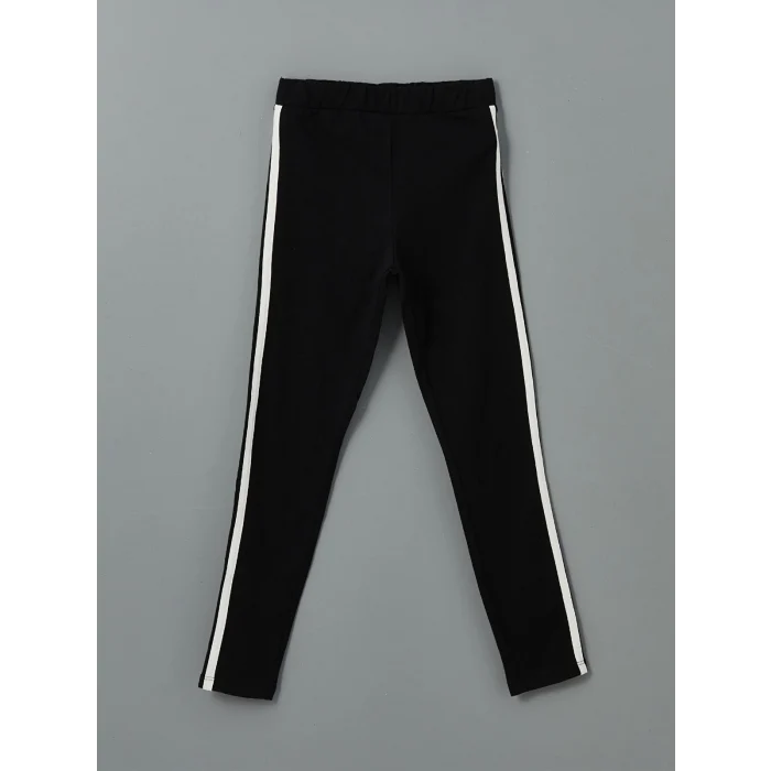 LCW Kids EKRU Bisiklet Yaka Kız Çocuk Tişört ve Tayt