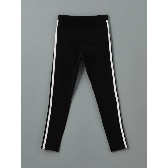 LCW Kids EKRU Bisiklet Yaka Kız Çocuk Tişört ve Tayt