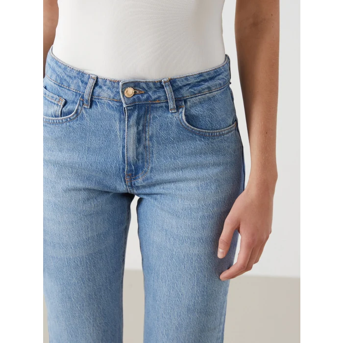 LCW Jeans İNDİGO Straight Fit Kadın Jean Pantolon