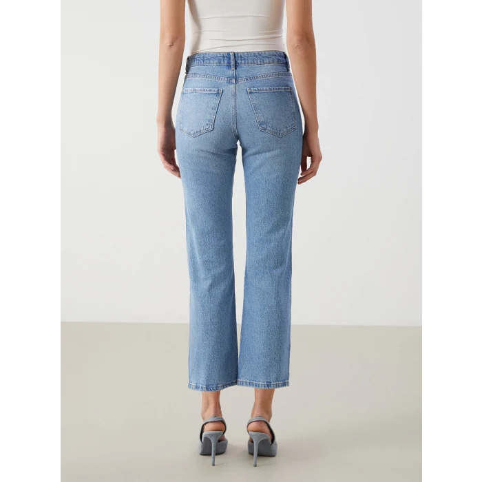 LCW Jeans İNDİGO Straight Fit Kadın Jean Pantolon