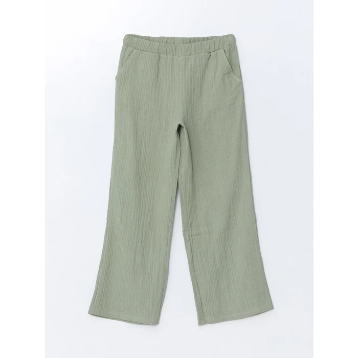 LCW Kids HAKİ Kısa Kollu Kız Çocuk Gömlek ve Pantolon