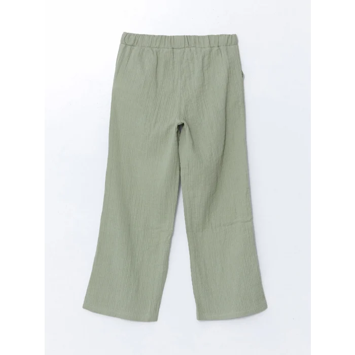 LCW Kids HAKİ Kısa Kollu Kız Çocuk Gömlek ve Pantolon