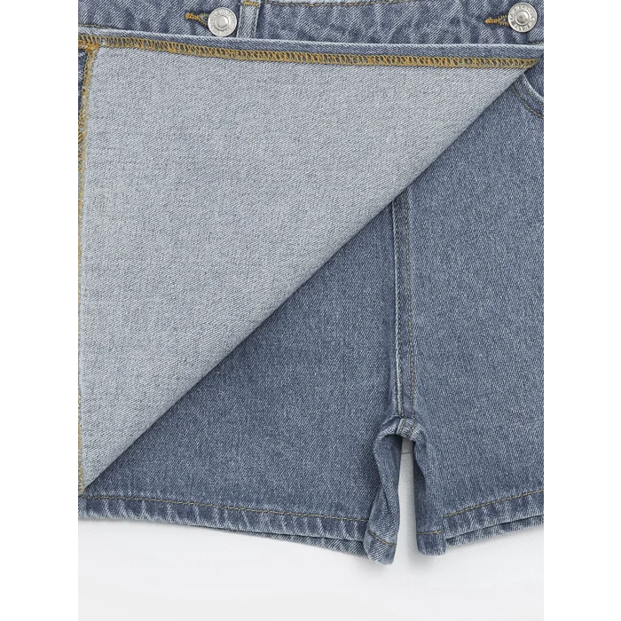 LCW Kids MAVİ Kız Çocuk Jean Şort Etek