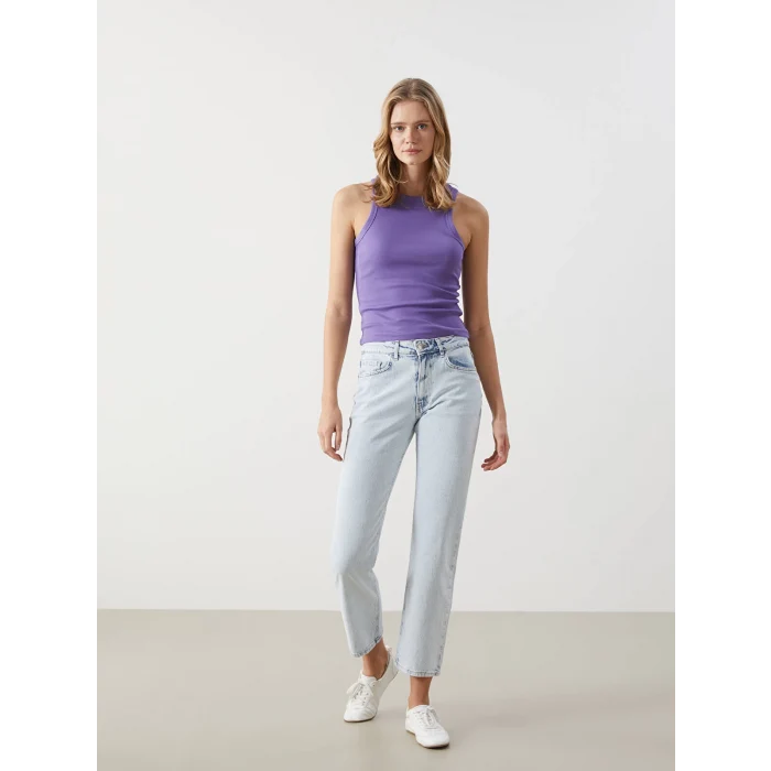 LCW Jeans İNDİGO Straight Fit Kadın Jean Pantolon