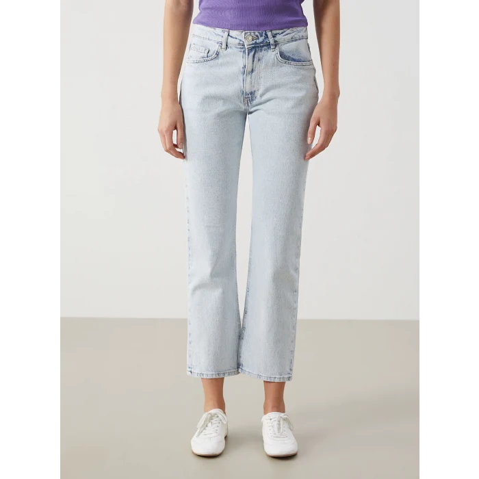 LCW Jeans İNDİGO Straight Fit Kadın Jean Pantolon