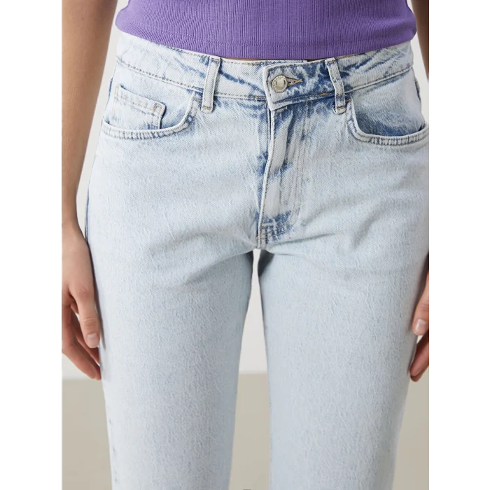 LCW Jeans İNDİGO Straight Fit Kadın Jean Pantolon