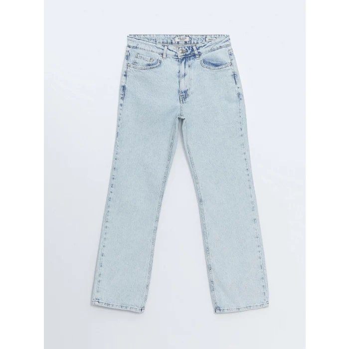 LCW Jeans İNDİGO Straight Fit Kadın Jean Pantolon