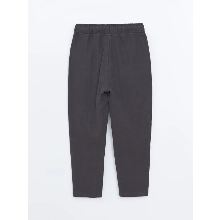 LCW Kids ANTRASİT Standart Kalıp Bağcıklı Erkek Bebek Pantolon