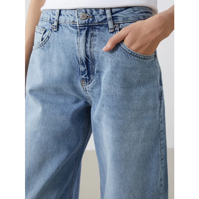 LCW Jeans İNDİGO Balloon Fit Kadın Jean Pantolon