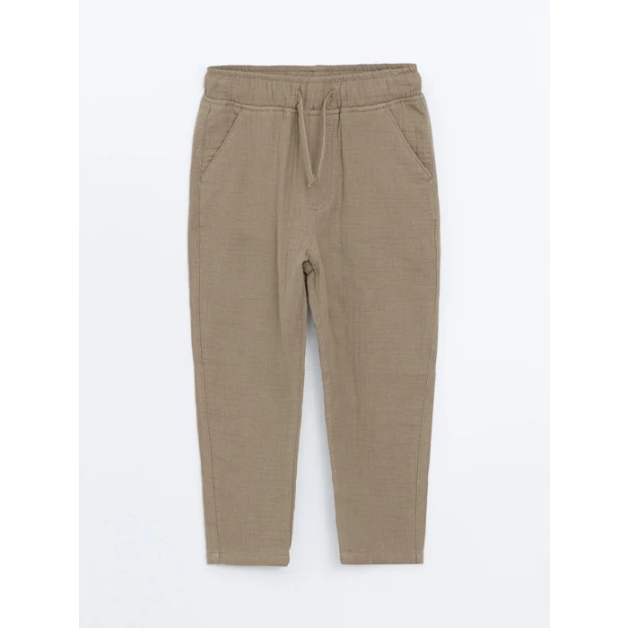 LCW Kids HAKİ Standart Kalıp Bağcıklı Erkek Çocuk Pantolon