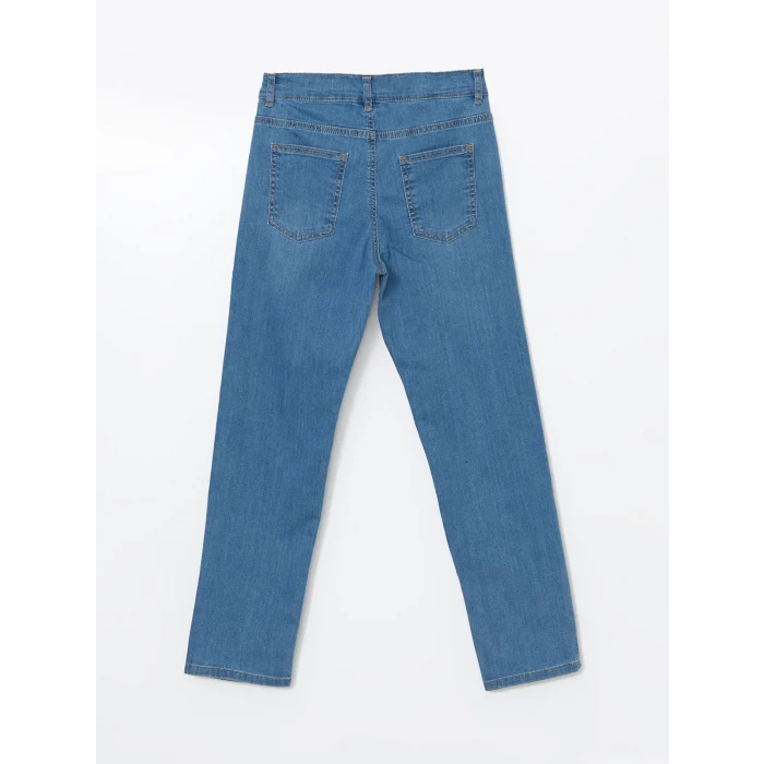 LCW Kids İNDİGO Beli Ayarlanabilir Lastikli Erkek Çocuk Jean Pantolon