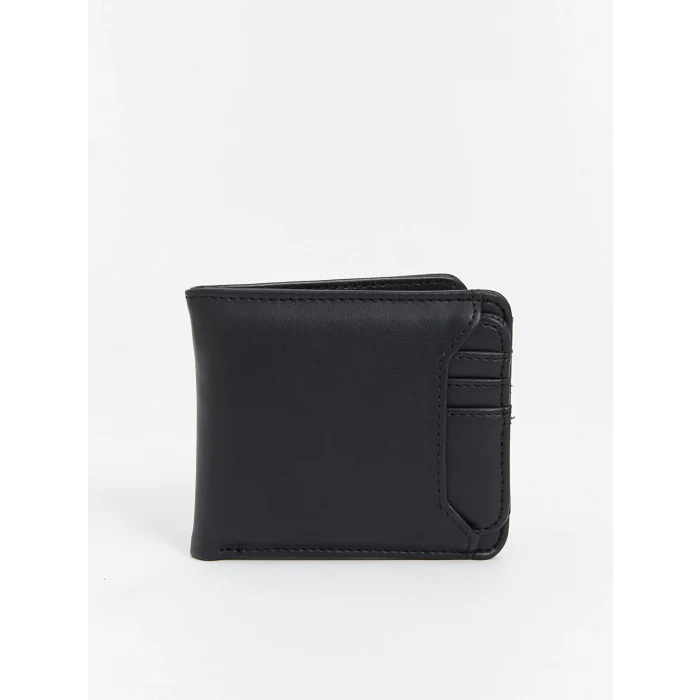 LCW ACCESSORIES SİYAH Deri Görünümlü Erkek Cüzdan ve Kartlık