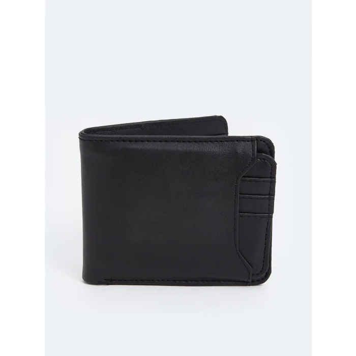 LCW ACCESSORIES SİYAH Deri Görünümlü Erkek Cüzdan ve Kartlık