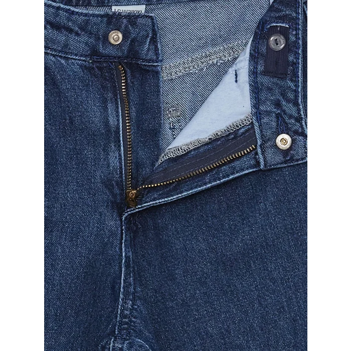 LCW Kids İNDİGO Mom Fit Kız Çocuk Jean Pantolon