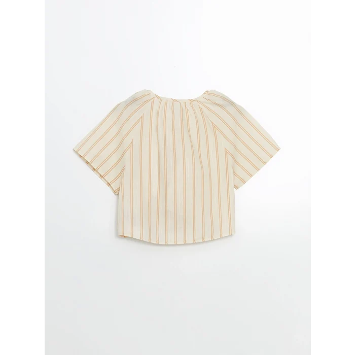 LCW Kids BEJ Bisiklet Yaka Kız Çocuk Gömlek