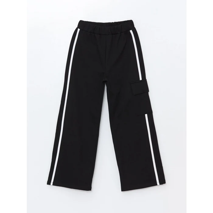 LCW Kids SİYAH Dik Yaka Kız Çocuk Eşofman Takımı