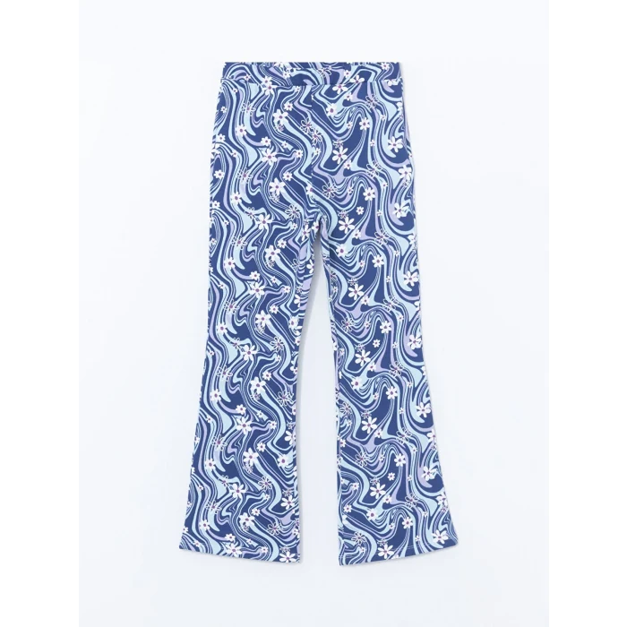 LCW Kids LİLA Beli Lastikli İspanyol Paça Kız Çocuk Tayt