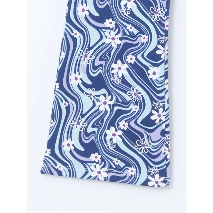 LCW Kids LİLA Beli Lastikli İspanyol Paça Kız Çocuk Tayt