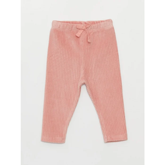 LCW baby BEYAZ Bisiklet Yaka Uzun Kollu Kız Bebek Sweatshirt ve Tayt 2li Takım