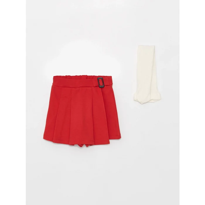 LCW baby GRİ Gömlek Yaka Uzun Kollu Kız Bebek 3lü Takım