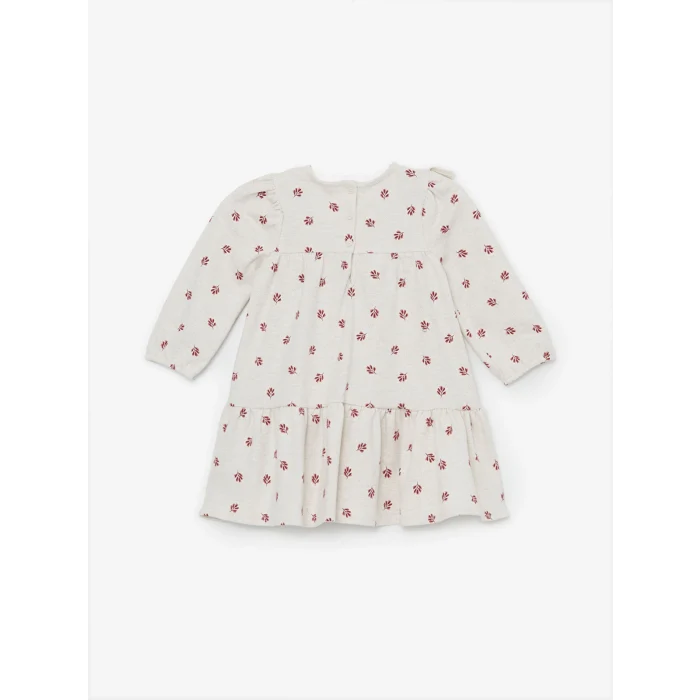 LCW Kids BEJ Uzun Kollu Balıksırtı Kız Çocuk Elbise