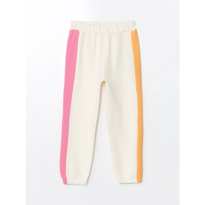 LCW Kids EKRU Bisiklet Yaka Uzun Kollu Minnie Mouse Baskılı Kız Bebek Sweatshirt ve Eşofman Alt 2li