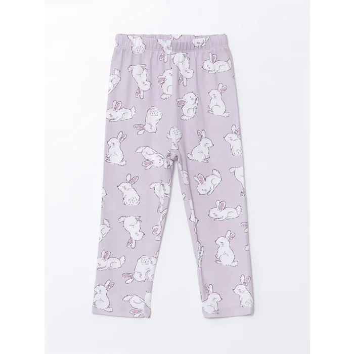 LCW baby LİLA Gömlek Yaka Kız Bebek Pijama Takımı