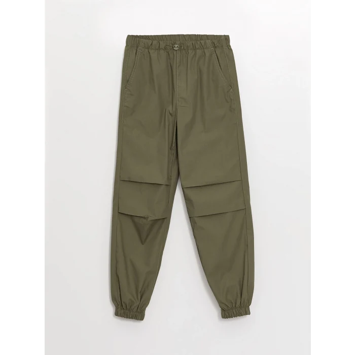 LCW Kids HAKİ Beli Lastikli Kız Çocuk Jogger Pantolon