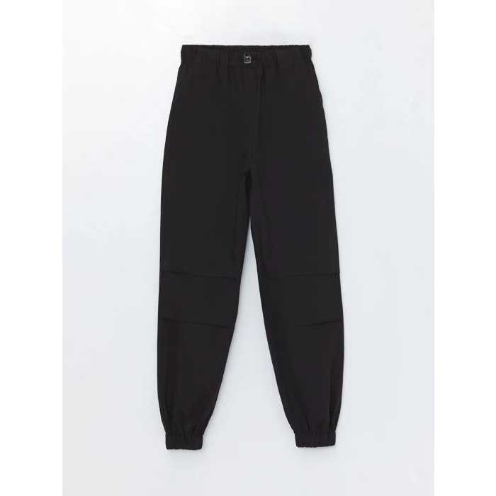LCW Kids SİYAH Beli Lastikli Kız Çocuk Jogger Pantolon