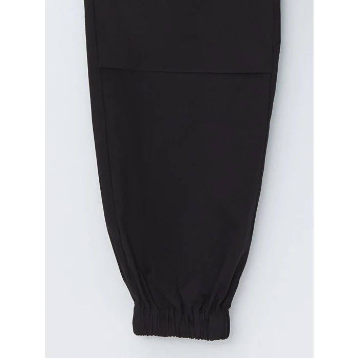 LCW Kids SİYAH Beli Lastikli Kız Çocuk Jogger Pantolon