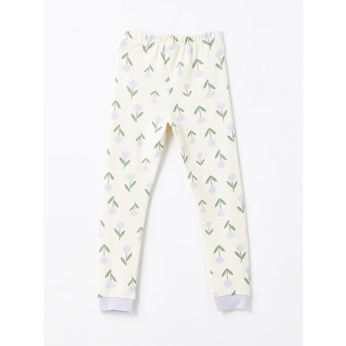 LCW Kids LİLA Bisiklet Yaka Kız Çocuk Pijama Takımı