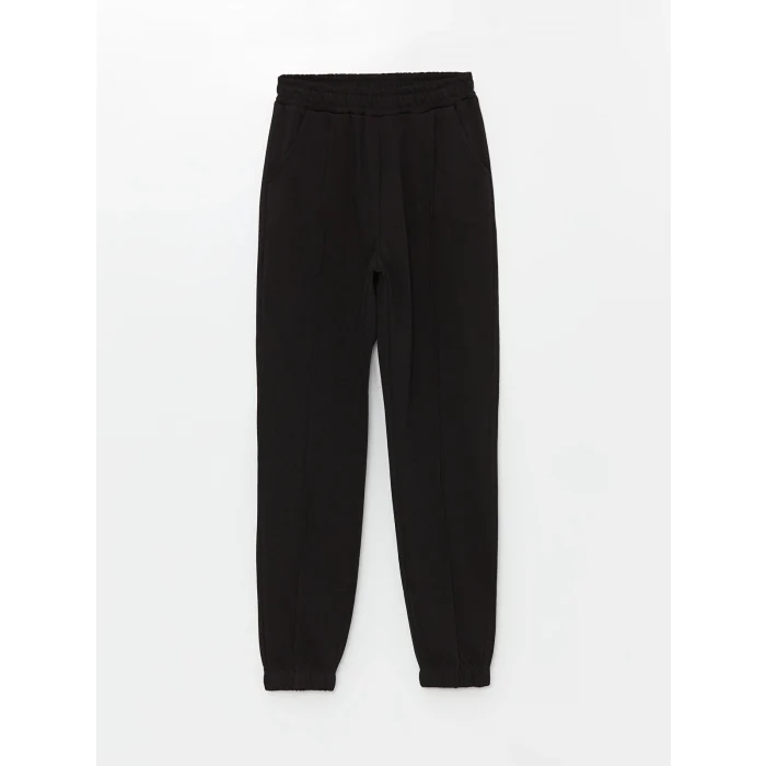 LCW Kids SİYAH Beli Lastikli Kız Çocuk Jogger Eşofman Altı